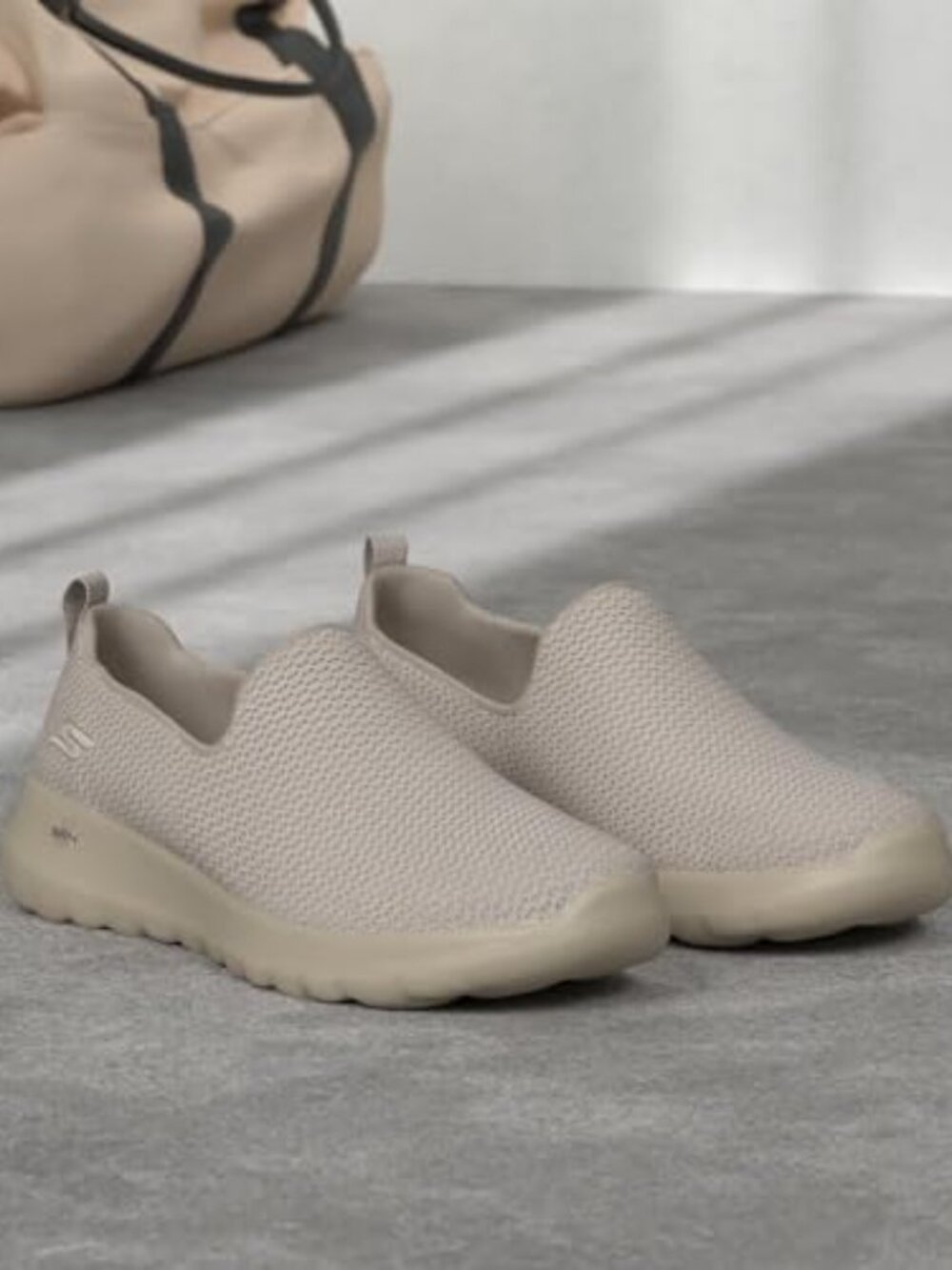 Skechers Men's 10WW Taupe Go Max-Athletic Air-Mesh Slip on Walking Shoe 60% off